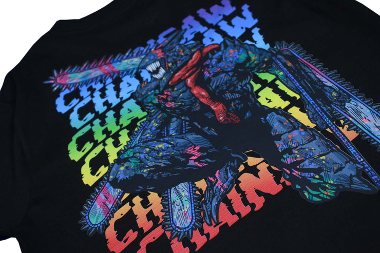 Chainsaw Devil Rainbow Embroidery Shirt